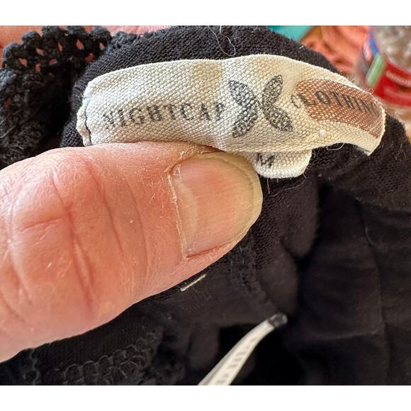 Nightcap Black Lace Flare Jumpsuit MEDIUM Bodycon Cocktail Vampire Goth USA $500 - Picture 10 of 10